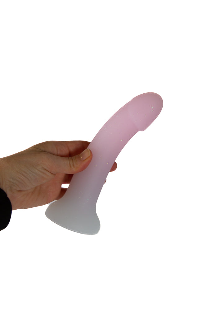 Love to Love - Dildolls - Galactica Glitter Dildo - Blue/White - Stag Shop