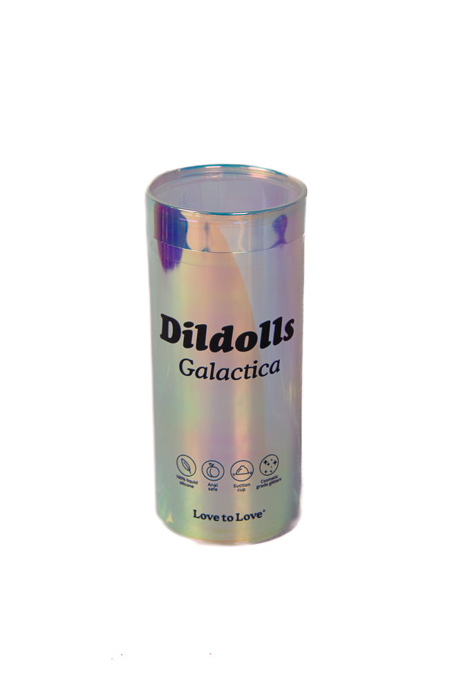 Love to Love - Dildolls - Galactica Glitter Dildo - Blue/White - Stag Shop
