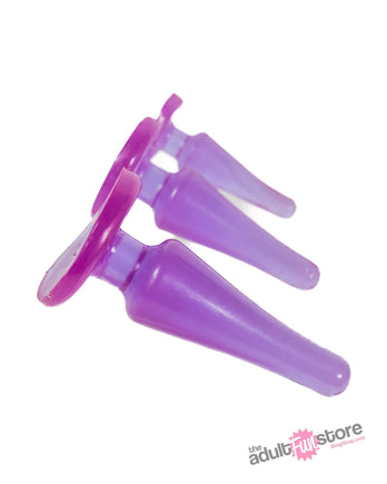 Crystal Jellies by Doc Johnson - Anal Initiation Kit - Purple - Stag Shop