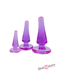 Crystal Jellies by Doc Johnson - Anal Initiation Kit - Purple - Stag Shop