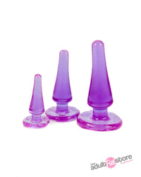 Thumbnail for Crystal Jellies by Doc Johnson - Anal Initiation Kit - Purple - Stag Shop