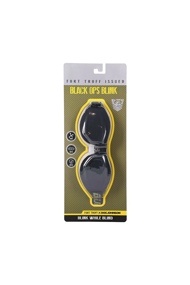 Doc Johnson - Fort Troff - Black Ops Blink Blindfold - Black - Stag Shop