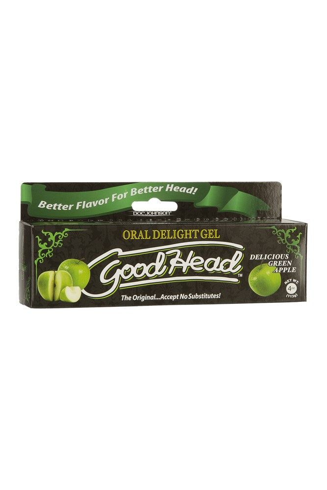 Doc Johnson - GoodHead - Oral Delight Gel - Green Apple - 4oz - Stag Shop