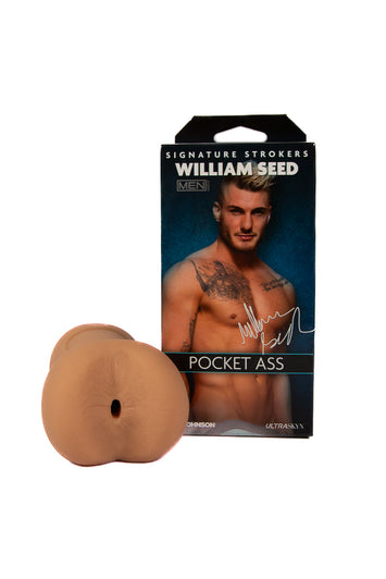 Doc Johnson - Signature Strokers - William Seed Pocket Ass Masturbator - Beige - Stag Shop