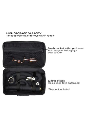 Dorcel - Discreet Lockable Storage Box - Luxury Gold - Stag Shop