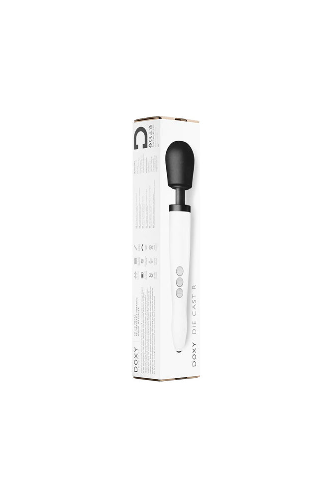 Doxy - Die Cast R Rechargeable Wand Vibrator - Stardust White - Stag Shop