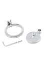Electric Eel - Lockmaster - Stainless Steel Flat Inverted Chastity Cage With Cats Eye - Stag Shop