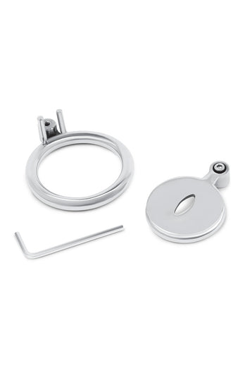 Electric Eel - Lockmaster - Stainless Steel Flat Inverted Chastity Cage With Cats Eye - Stag Shop