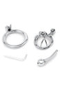Electric Eel - Lockmaster - Stainless Steel Inverted Micro Chastity Cage With Urethral Straw - Stag Shop