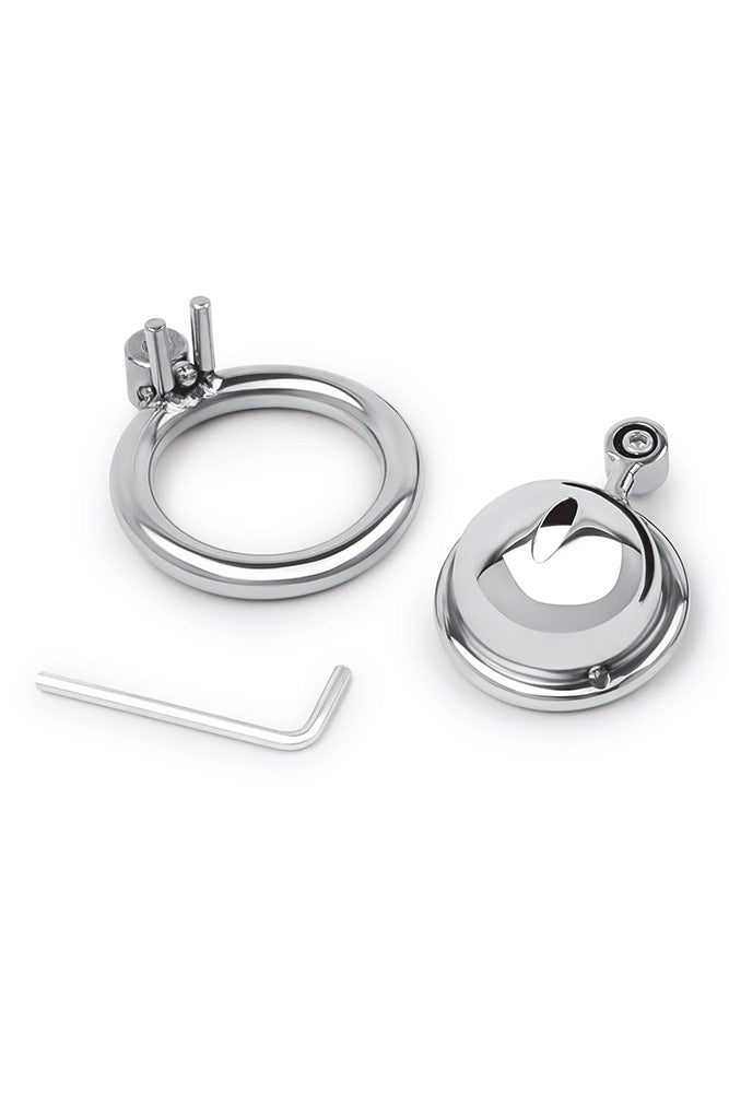 Electric Eel - Lockmaster - Stainless Steel Inverted Micro Chastity Cage