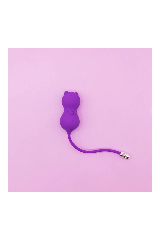 Emojibator - Kitty Cat Remote Control Kegel Toy - Purple - Stag Shop