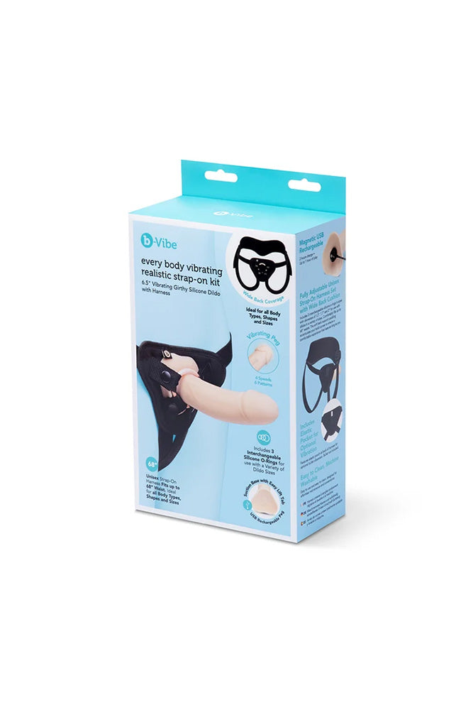 b-Vibe - Every Body Vibrating Realistic Strap-On Kit - Stag Shop