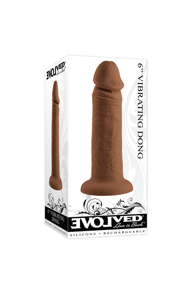Evolved - 6" Vibrating Dong - Various Colours - Stag Shop