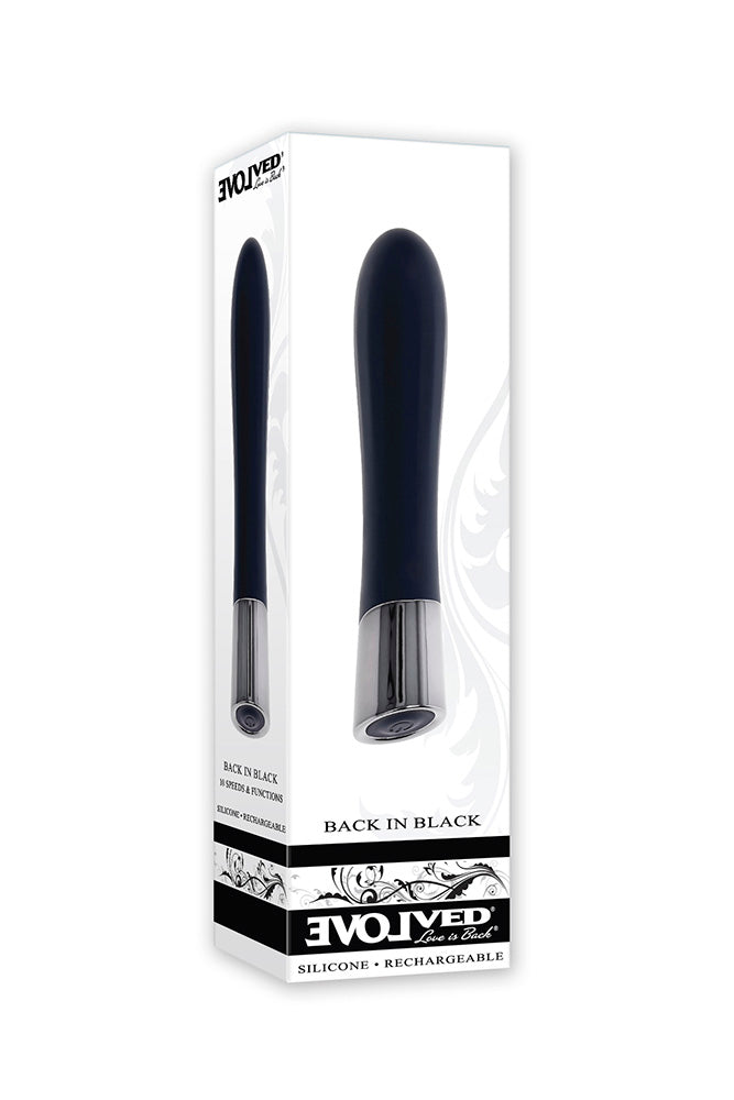 Evolved - Back in Black Bullet Vibrator - Black - Stag Shop