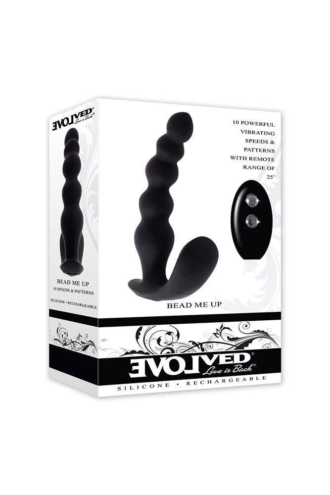 Evolved - Bead Me Up Vibrating Prostate Massager With Remote Control - Black - Stag Shop