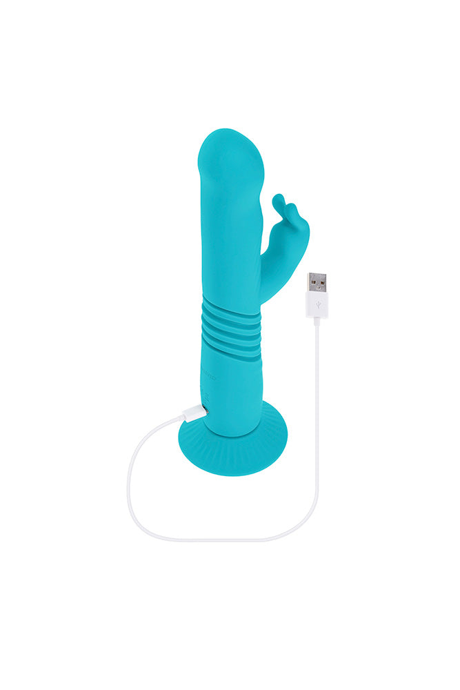 Evolved - Bunny Hop Thrusting Rabbit Vibrator With Suction Cup Base - Stag Shop