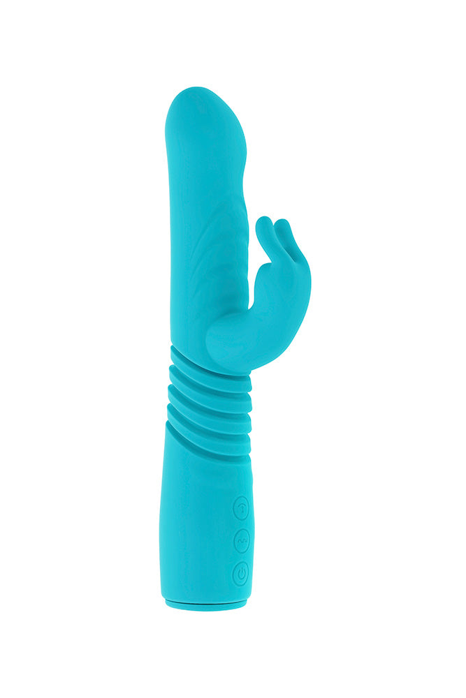 Evolved - Bunny Hop Thrusting Rabbit Vibrator With Suction Cup Base - Stag Shop