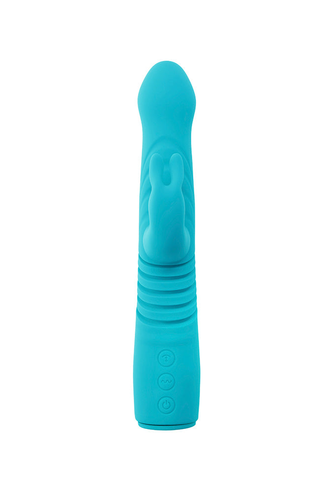 Evolved - Bunny Hop Thrusting Rabbit Vibrator With Suction Cup Base - Stag Shop
