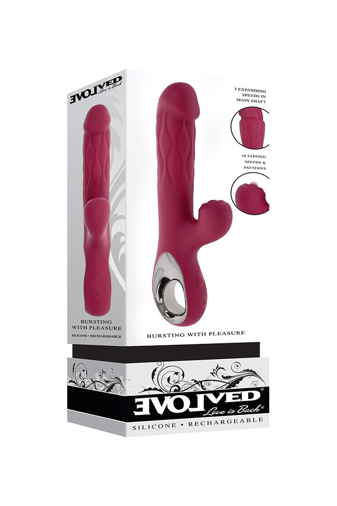 Evolved - Bursting With Pleasure Dual Vibrating With Tapping Stimulator - Stag Shop