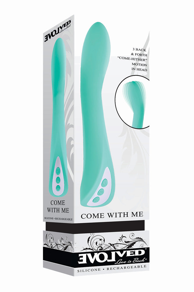 Evolved - Come With Me Come-Hither G-Spot Vibrator - Teal - Stag Shop