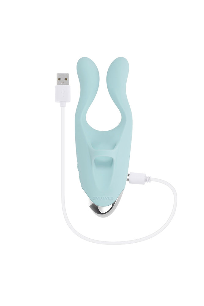 Evolved - Couples Therapy Multi-Use Vibrator - Aqua - Stag Shop