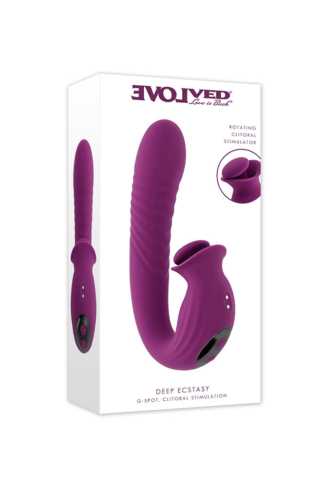 Evolved - Deep Ecstasy Thrusting & Rotating Dual Vibrator - Stag Shop