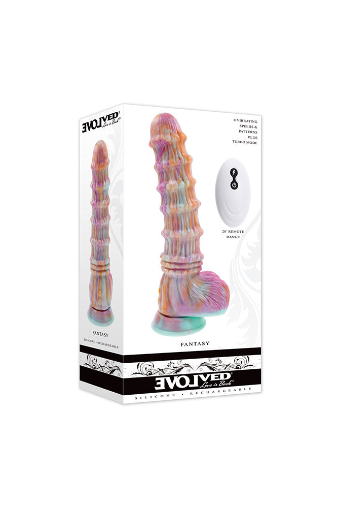 Evolved - Fantasy Vibrating Dildo With Remote Control - Stag Shop