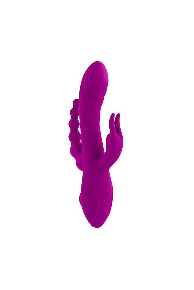 Evolved - Fourgasm Four-Point Stimulation Vibrator - Purple - Stag Shop
