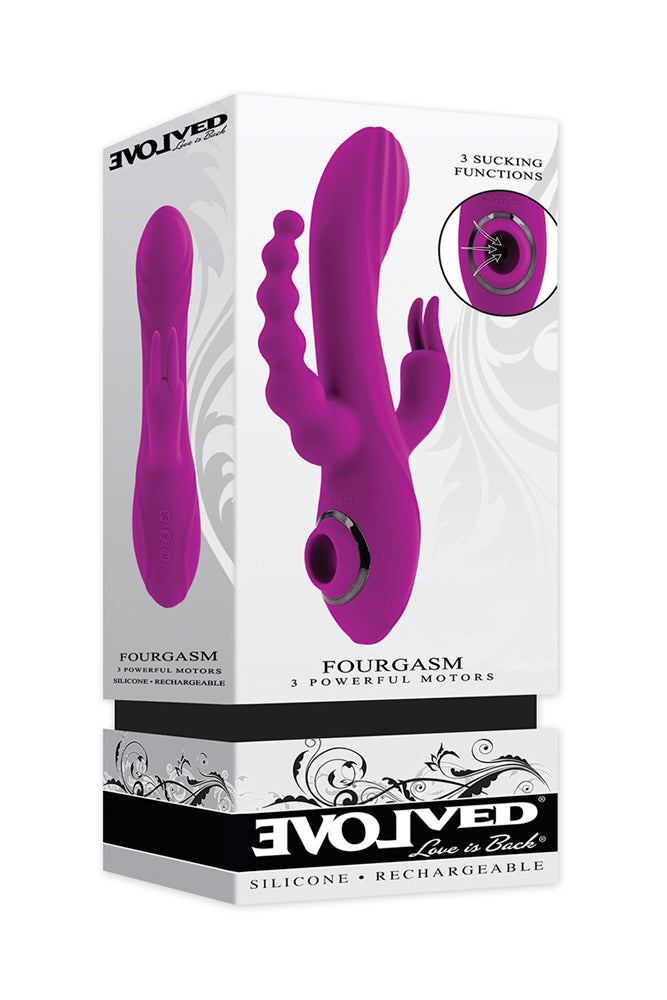 Evolved - Fourgasm Four-Point Stimulation Vibrator - Purple - Stag Shop
