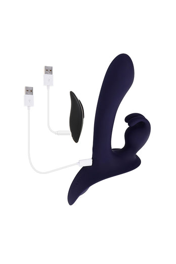 Evolved - Giving Vibes Strap-On Harness With Remote Controlled Rabbit Vibrator - Stag Shop