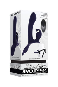 Thumbnail for Evolved - Giving Vibes Strap-On Harness With Remote Controlled Rabbit Vibrator - Stag Shop