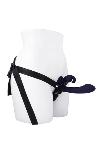 Evolved - Giving Vibes Strap-On Harness With Remote Controlled Rabbit Vibrator - Stag Shop