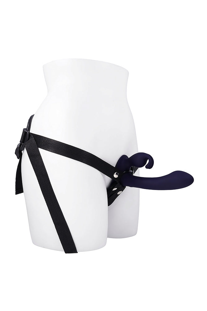 Evolved - Giving Vibes Strap-On Harness With Remote Controlled Rabbit Vibrator - Stag Shop