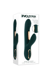 Evolved - Heart of Gold Dual Tapping Vibrator - Stag Shop