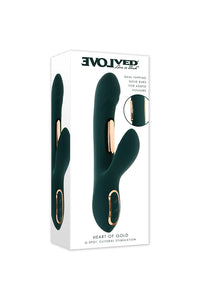 Thumbnail for Evolved - Heart of Gold Dual Tapping Vibrator - Stag Shop