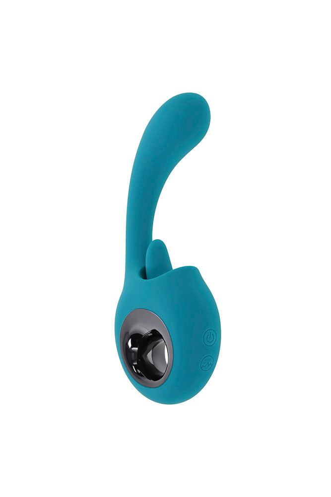 Evolved - How Many Licks Dual Vibrator - Turquoise - Stag Shop