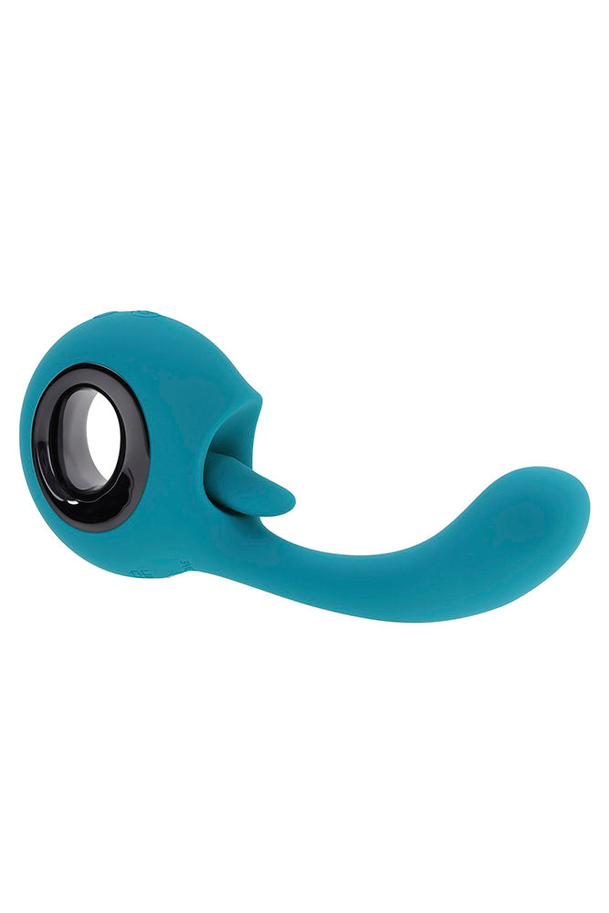 Evolved - How Many Licks Dual Vibrator - Turquoise - Stag Shop