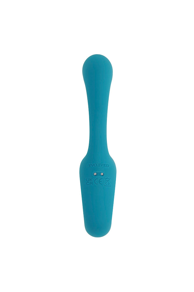 Evolved - How Many Licks Dual Vibrator - Turquoise - Stag Shop