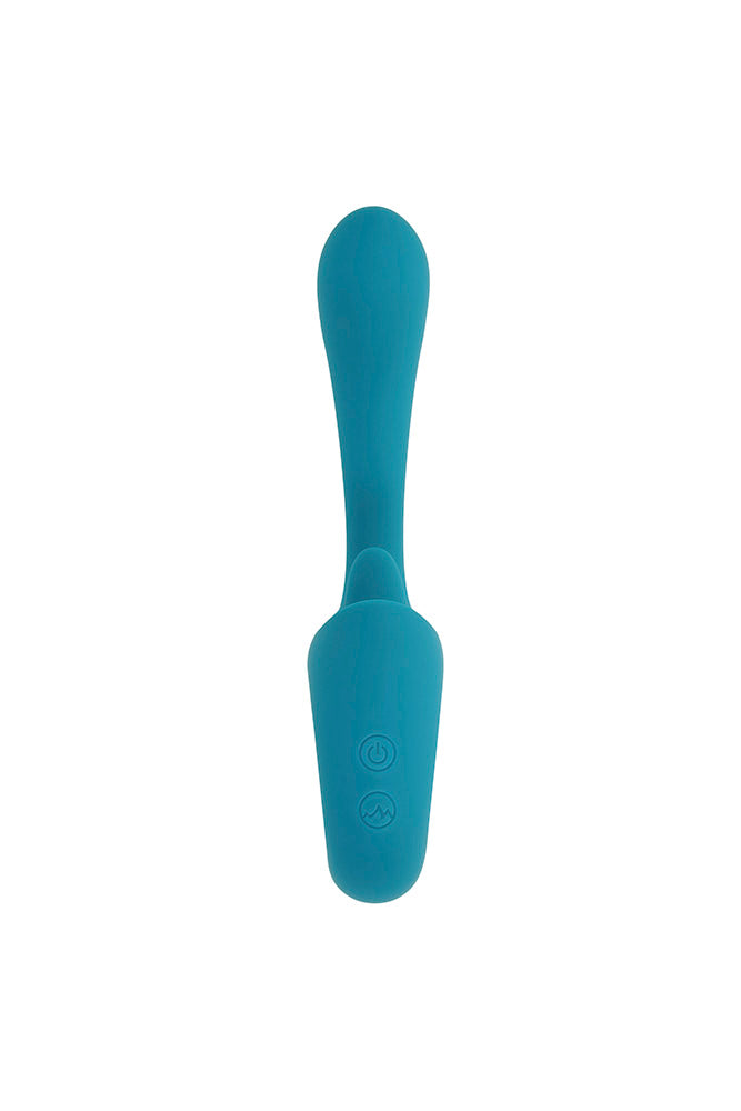 Evolved - How Many Licks Dual Vibrator - Turquoise - Stag Shop