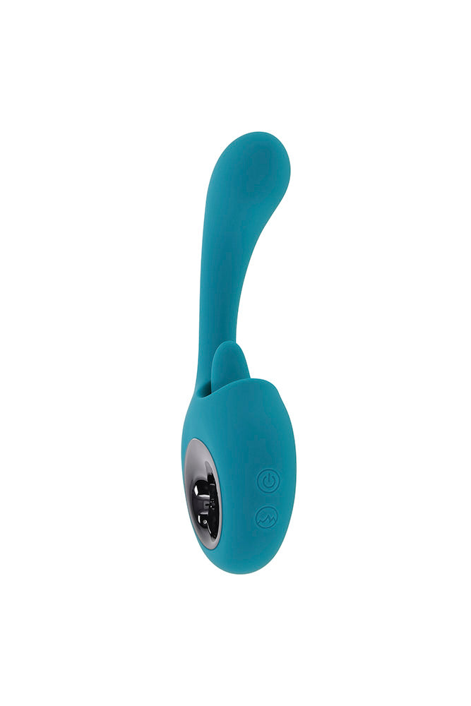 Evolved - How Many Licks Dual Vibrator - Turquoise - Stag Shop