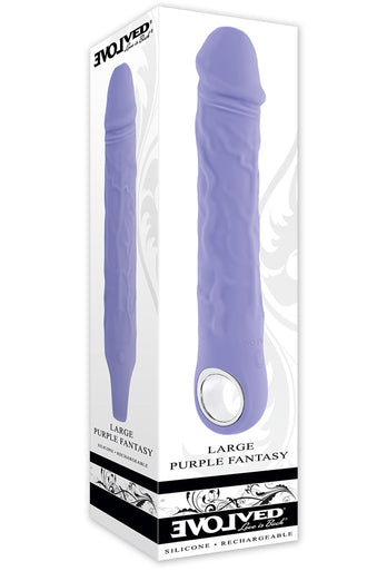 Evolved - Large Purple Fantasy Phallic Vibrator - Stag Shop