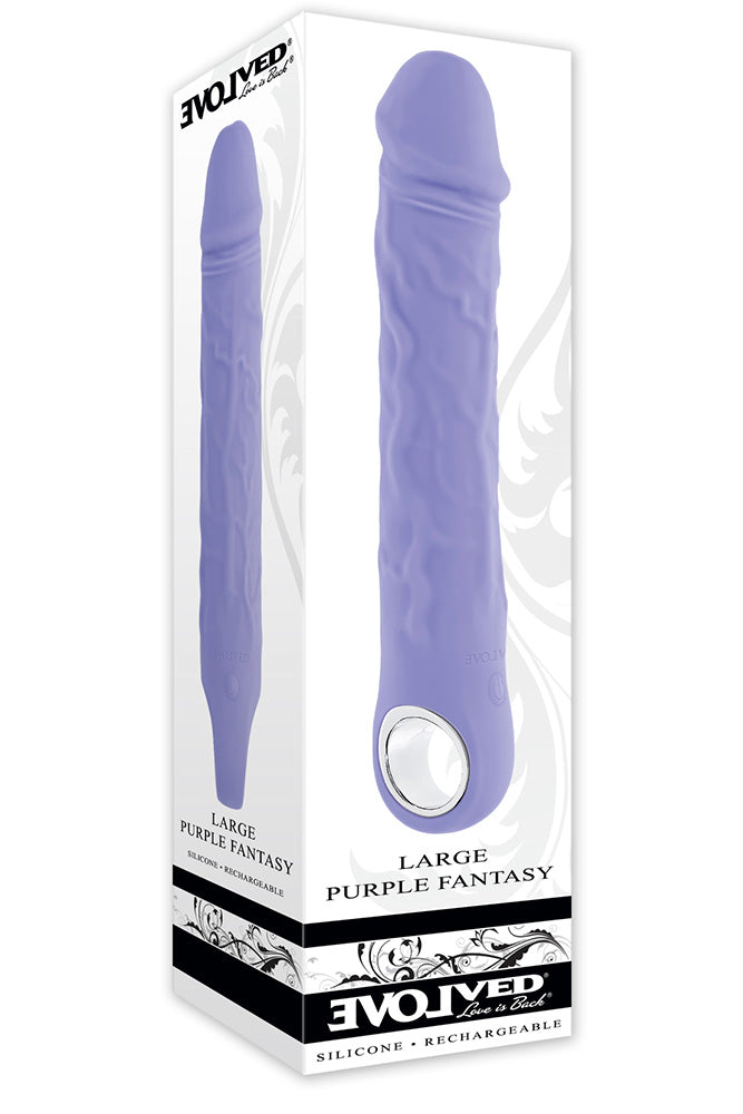 Evolved - Large Purple Fantasy Phallic Vibrator - Stag Shop