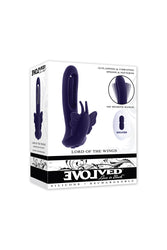 Evolved - Lord of the Wings Wearable Butterfly Vibrator with Remote Control - Purple - Stag Shop