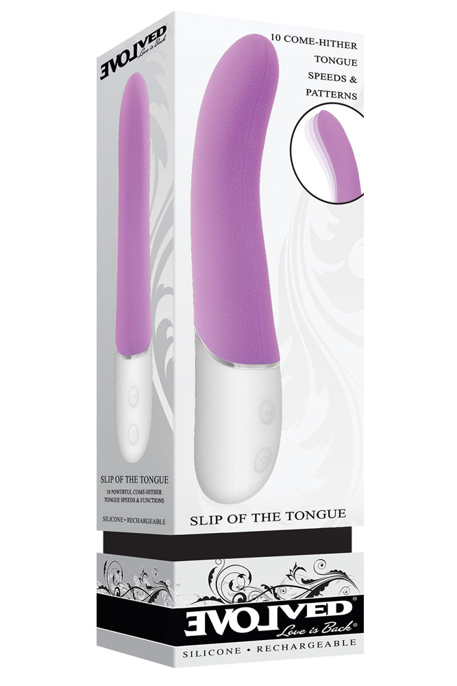 Evolved Novelties - Slip Of The Tongue G-Spot Vibrator - Lavender - Stag Shop