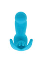 Evolved Novelties - Spread Your Wings Dual Vibrator With Come-Hither Motion - Turquoise - Stag Shop