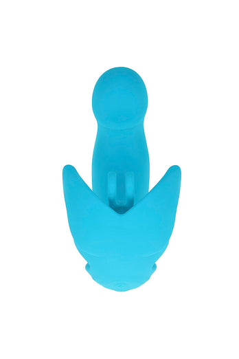 Evolved Novelties - Spread Your Wings Dual Vibrator With Come-Hither Motion - Turquoise - Stag Shop