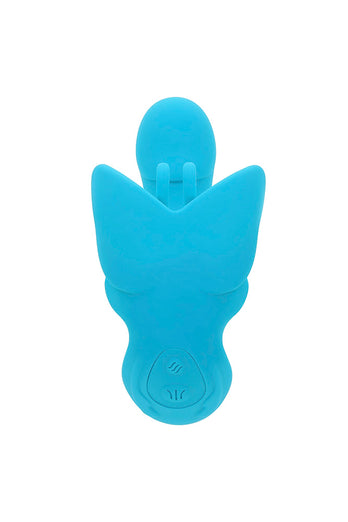 Evolved Novelties - Spread Your Wings Dual Vibrator With Come-Hither Motion - Turquoise - Stag Shop