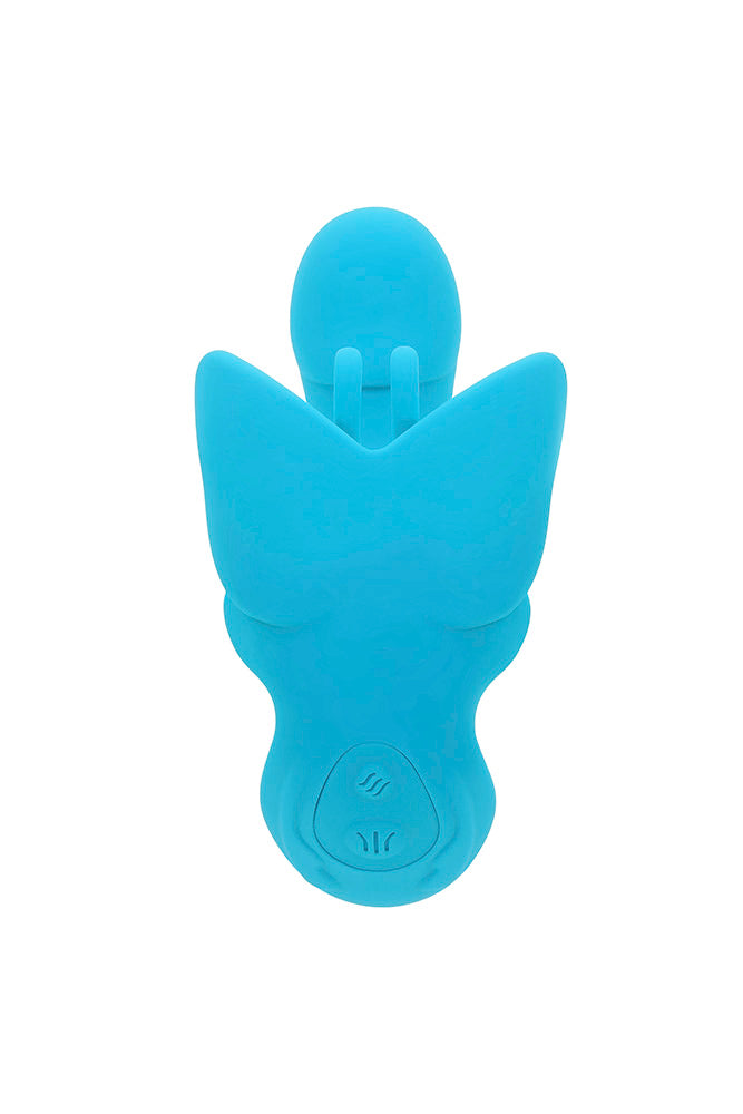 Evolved Novelties - Spread Your Wings Dual Vibrator With Come-Hither Motion - Turquoise - Stag Shop