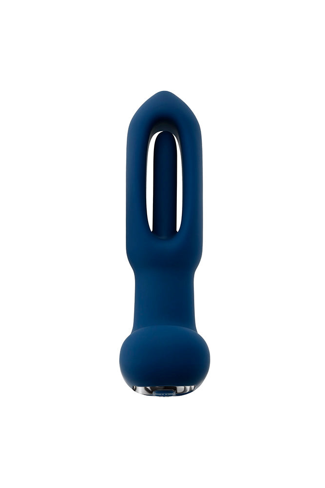 Evolved Novelties - The Flapper Vibrating Anal Plug With Flapping Shaft - Navy - Stag Shop