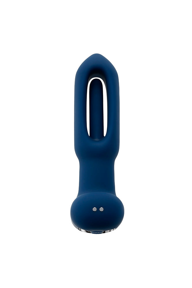 Evolved Novelties - The Flapper Vibrating Anal Plug With Flapping Shaft - Navy - Stag Shop